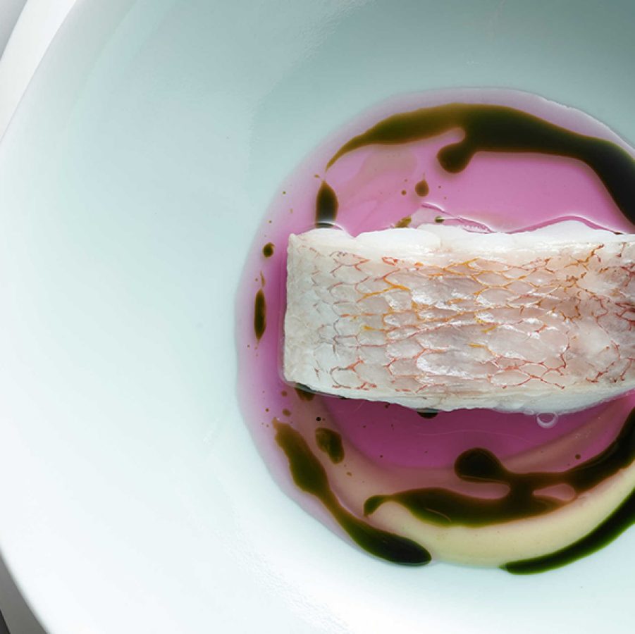 Fish dish served in Mosu Hong Kong